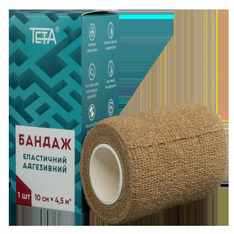 Бандаж еластичний адгезивний Teta®,розмір 10смх4,5м